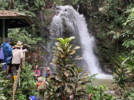 Air terjun Kandela, desa Tindoli, kecamatan Pamona Tenggara. Hanya berjarak sekitar 400 meter dari pusat pemukiman. (foto :dok. Institut Mosintuwu)